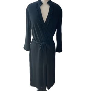 Merona Wrap Dress Black Large